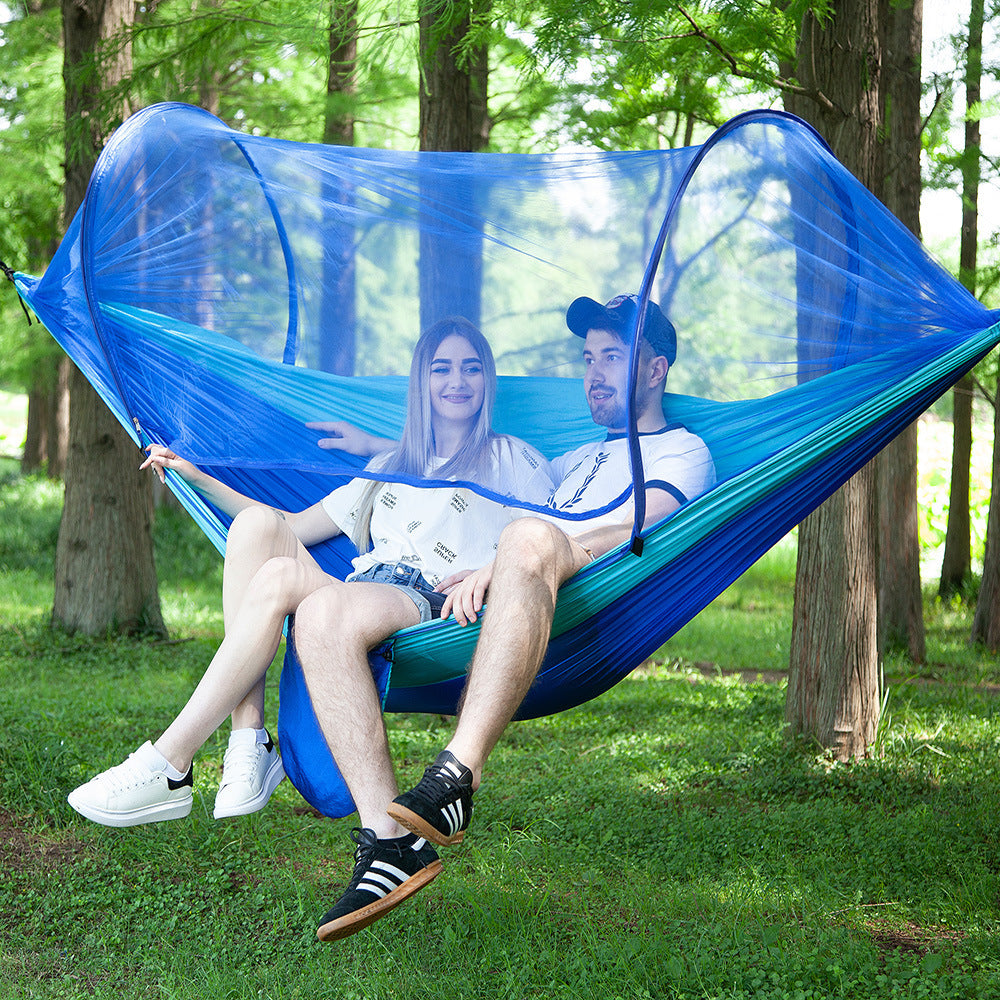 TrailNest™ Pop-Up Hammock with Mosquito Net – Ultra-Light Camping Swing for 2