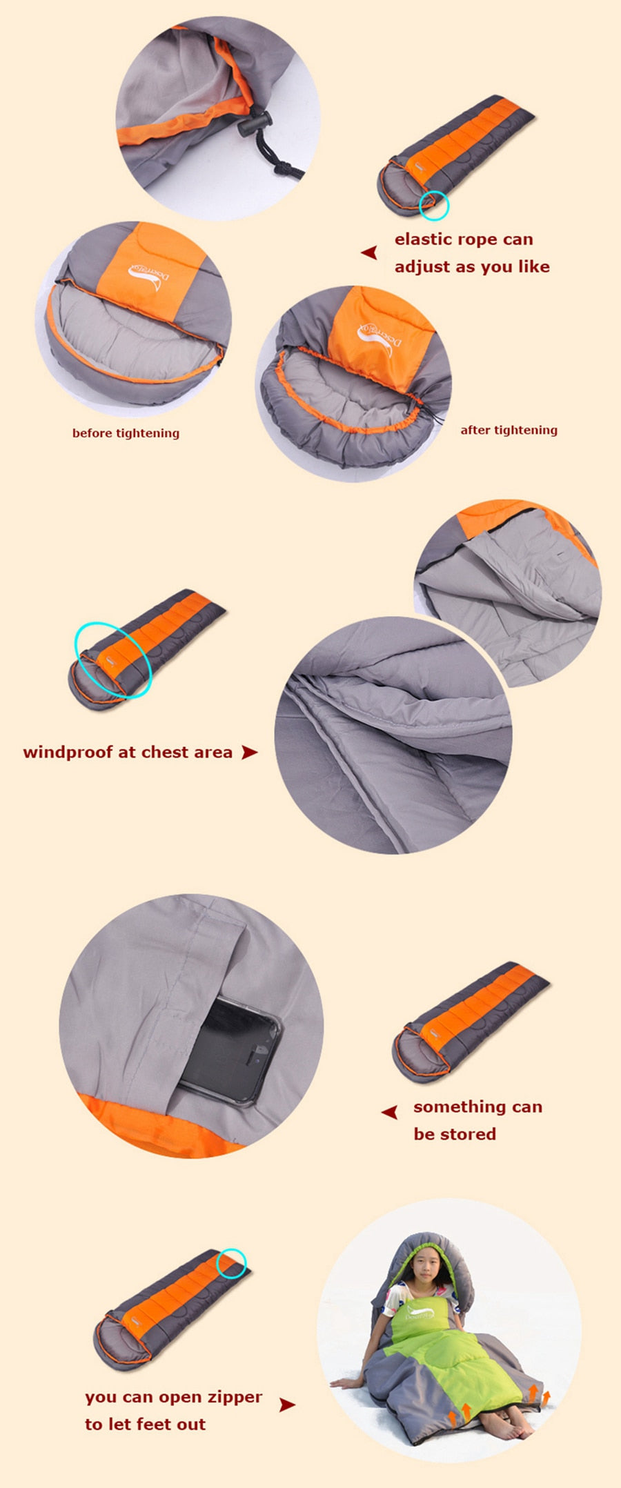 TrailNest™ All-Season Envelope Sleeping Bag